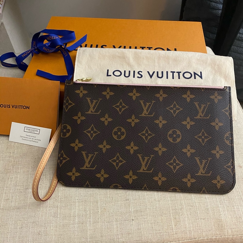 Louis Vuitton Neverfull pochette rose ballerine